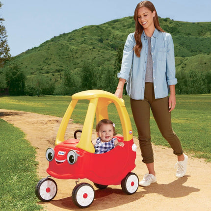 LITTLE TIKES COZY COUPE® Παιδικό Αυτοκινητάκι Ride-On με Οροφή & Λαβή Γονέα 18+Μηνών, Κόκκινο-Κίτρινο