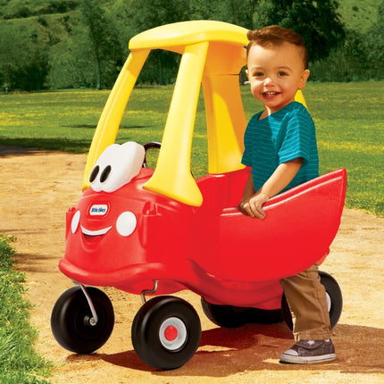 LITTLE TIKES COZY COUPE® Παιδικό Αυτοκινητάκι Ride-On με Οροφή & Λαβή Γονέα 18+Μηνών, Κόκκινο-Κίτρινο