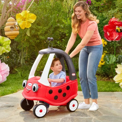 LITTLE TIKES COZY COUPE® Πασχαλίτσα Ladybird Παιδικό Αυτοκινητάκι Ride-On με Οροφή & Λαβή Γονέα 18+Μηνών, Κόκκινο