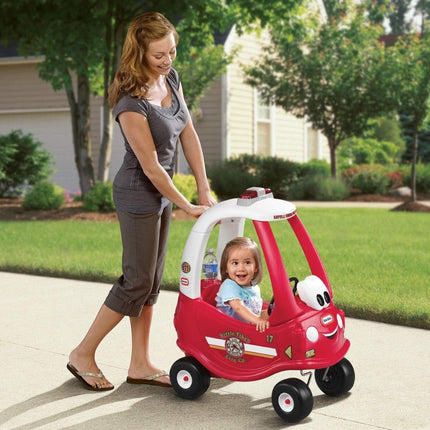 LITTLE TIKES COZY COUPE® Πυροσβεστική Παιδικό Αυτοκινητάκι Ride-On με Οροφή & Λαβή Γονέα 18+Μηνών, Κόκκινο