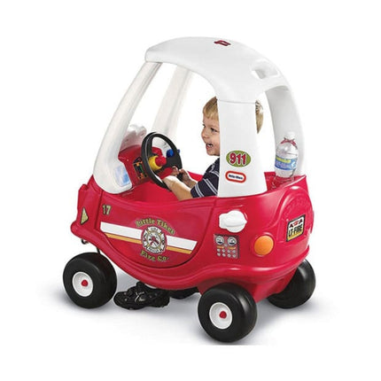 LITTLE TIKES COZY COUPE® Πυροσβεστική Παιδικό Αυτοκινητάκι Ride-On με Οροφή & Λαβή Γονέα 18+Μηνών, Κόκκινο
