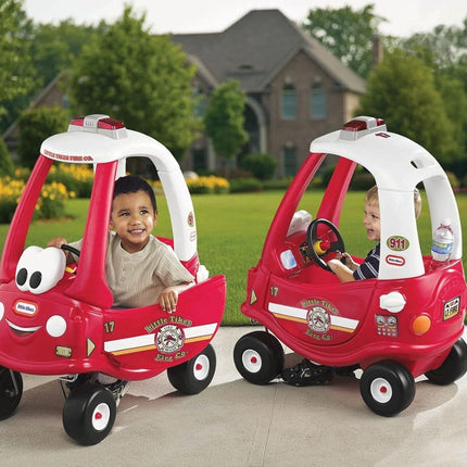 LITTLE TIKES COZY COUPE® Πυροσβεστική Παιδικό Αυτοκινητάκι Ride-On με Οροφή & Λαβή Γονέα 18+Μηνών, Κόκκινο