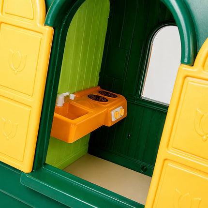 Little Tikes Παιδικό Σπιτάκι Cottage Εξοχικό με Ευρύχωρο Εσωτερικό & Παιχνίδι Κουζίνας Πράσινο, 2 χρονών+