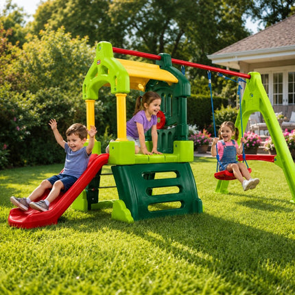 LITTLE TIKES Παιδότοπος με Διπλή Κούνια, Τσουλήθρα & Αναρρίχηση για 3-8 Ετών
