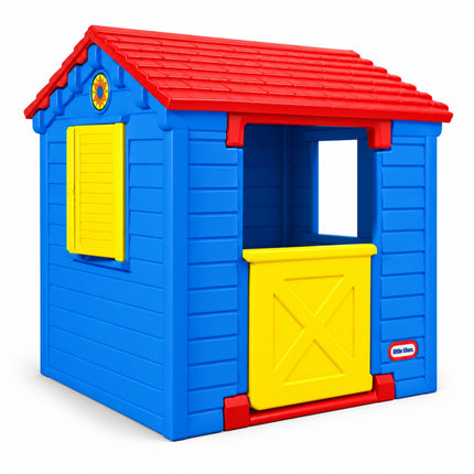 Little Tikes Το Πρώτο μου Σπιτάκι Κόκκινη Σκέπη με Ολλανδική Πόρτα, Πτυσσόμενο Τραπεζάκι, Παντζούρια και Τηλέφωνο Παιχνιδιού 18+ Μηνών