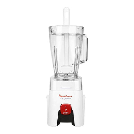 MOULINEX Genuine Μπλέντερ 500W με Χωρητικότητα Κανάτας 1.5L, 1 Ταχύτητα + Pulse & 4 Λεπίδες με Τεχνολογία Zelkrom LM241B27