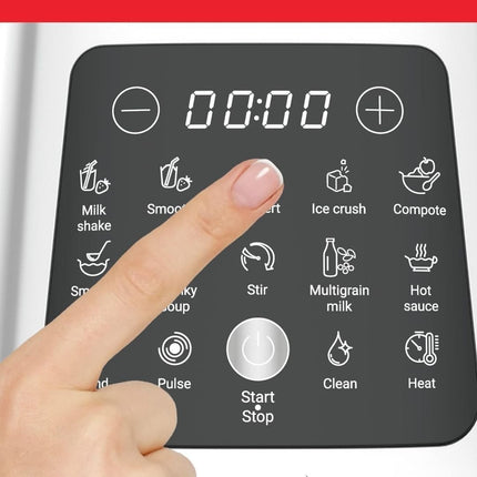 MOULINEX PerfectMix Cook Μπλέντερ Μαγειρέματος 1400W με Γυάλινη Κανάτα 2L, 10 Αυτόματα Προγράμματα, 6 ταχύτητες + Pulse, Λειτουργία Auto-Clean & Touch Οθόνη