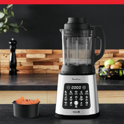 MOULINEX PerfectMix Cook Μπλέντερ Μαγειρέματος 1400W με Γυάλινη Κανάτα 2L, 10 Αυτόματα Προγράμματα, 6 ταχύτητες + Pulse, Λειτουργία Auto-Clean & Touch Οθόνη