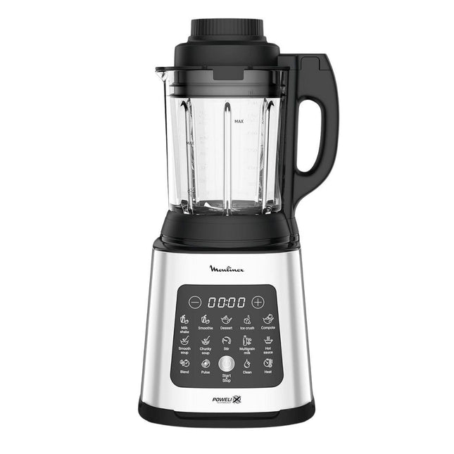 MOULINEX PerfectMix Cook Μπλέντερ Μαγειρέματος 1400W με Γυάλινη Κανάτα 2L, 10 Αυτόματα Προγράμματα, 6 ταχύτητες + Pulse, Λειτουργία Auto-Clean & Touch Οθόνη