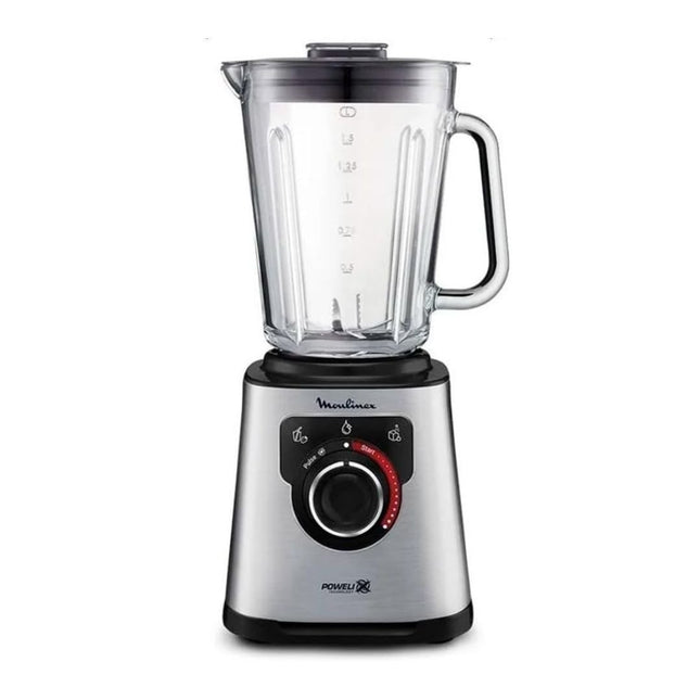 MOULINEX Μπλέντερ 1200W για Smoothies με Γυάλινη Κανάτα 2L, Ρυθμιζόμενη Ταχύτητα + Λειτουργία Pulse, 6 Ανοξείδωτες Λεπίδες & 3 Προγράμματα LM871D10