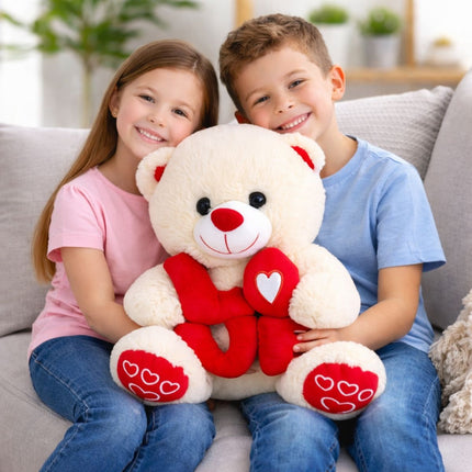 Λούτρινο Αρκουδάκι με Κόκκινη Καρδιά & Γράμματα “LOVE”