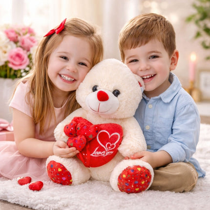 Λούτρινο Αρκουδάκι με Κόκκινη Καρδιά “Love You”