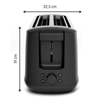 MOULINEX Subito Φρυγανιέρα 1700W με 2 Υποδοχές, 7 Επιλογές Φρυγανίσματος, Κουμπί Ανύψωση, Λειτουργία Eco & Απόψυξης LS342D10