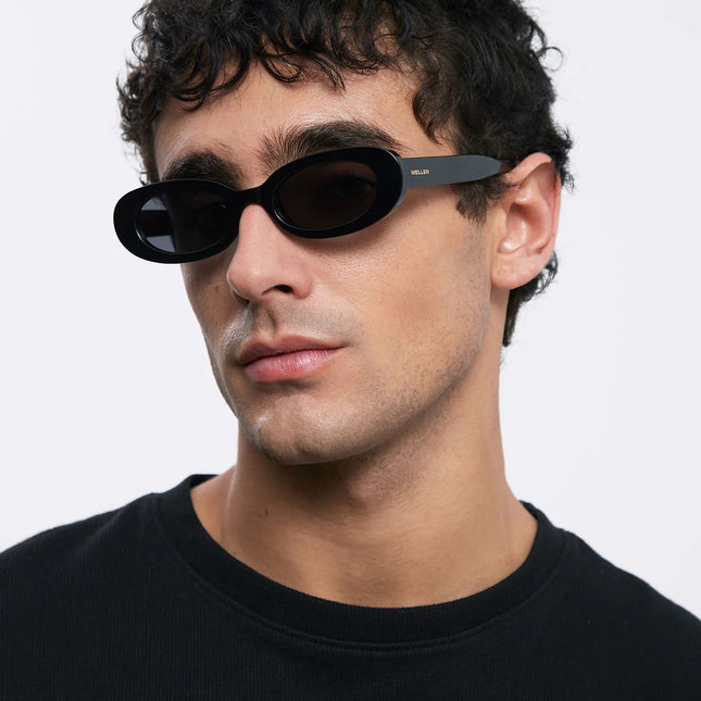 MELLER LUA Οβάλ Γυαλιά Ηλίου με Μαύρους Polarized Φακούς UV400 LUA-TUTCAR All Black