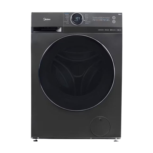 Midea Πλυντήριο Ρούχων 8Kg Lunar Series με Steam Care, Turbo Wash, 1400 Στροφές & Wi-Fi, MF200W80WB/T-CY Σκούρος Γραφίτης
