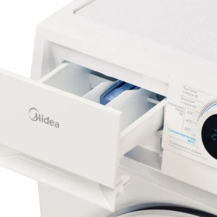 Midea Πλυντήριο Ρούχων 7Kg Lunar Dial Series με Steam Care, HealthGuard, Inverter Motor & 1400 Στροφές, MF100W70BW-CY Λευκό
