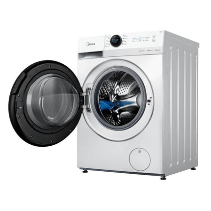 Midea Πλυντήριο Ρούχων 9Kg με Steam Care, Turbo Wash, Wi-Fi & 1400 Στροφές, MF200W90B/W-GR Λευκό