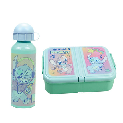 Disney Stitch Lunch Σετ με Φαγητοδοχείο & Παγούρι Αλουμινίου 520ml 4+ Ετών