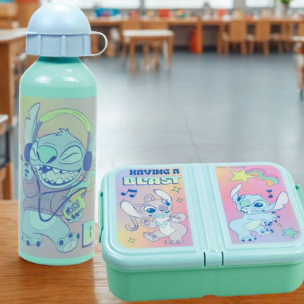 Disney Stitch Lunch Σετ με Φαγητοδοχείο & Παγούρι Αλουμινίου 520ml 4+ Ετών