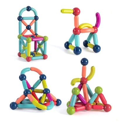 Πολύχρωμα Εκπαιδευτικά Τουβλάκια Μαγνητικοί Ράβδοι 46 Τεμαχίων για Παιδιά Ηλικίας 3+