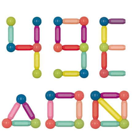 Πολύχρωμα Εκπαιδευτικά Τουβλάκια Μαγνητικοί Ράβδοι 46 Τεμαχίων για Παιδιά Ηλικίας 3+