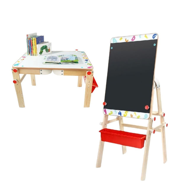 Top Bright 2 σε 1 Ξύλινος Μαγνητικός Πίνακας και Θρανίο 3+ Ετών