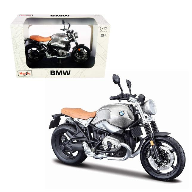 MAISTO Μινιατούρα Μοτοσυκλέτας BMW R nineT Scrambler 1:12, 32701 Μεταλλικό Γκρι, 3+ Ετών