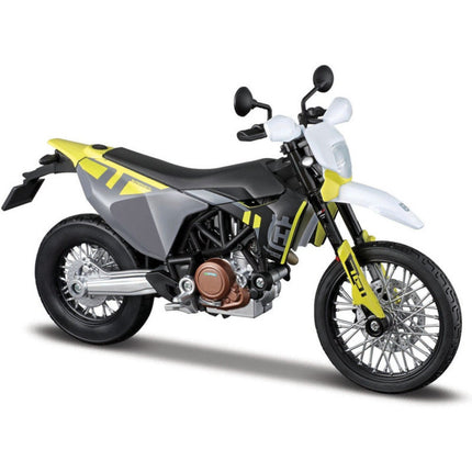 MAISTO Μινιατούρα Μοτοσυκλέτας Husqvarna 701 Supermoto 2023 1:12, 32726 Κίτρινο/Άσπρο, 3+ Ετών