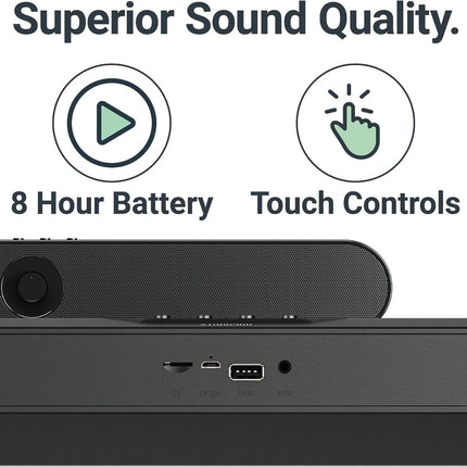 Majority Atlas Φορητή PC Soundbar 20W με Bluetooth, USB & SD Card