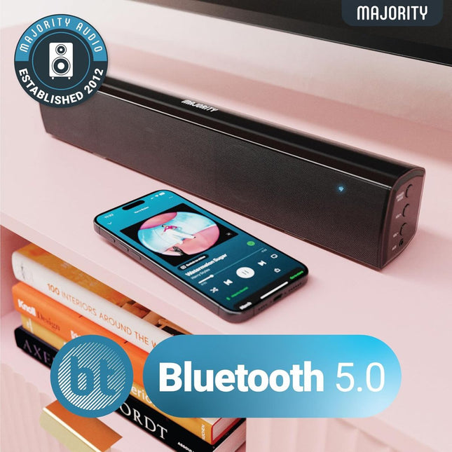 Majority Bowfell Soundbar 2.1 με Ενσωματωμένο Subwoofer, Bluetooth & Οπτική Είσοδο