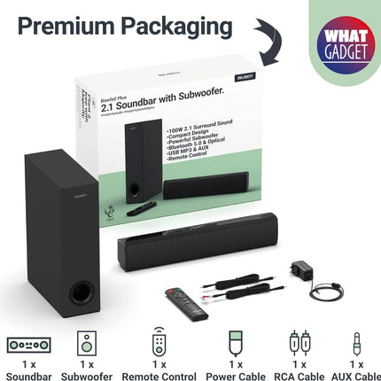 Majority Bowfell Plus Soundbar 2.1 50W με Subwoofer, Bluetooth & USB