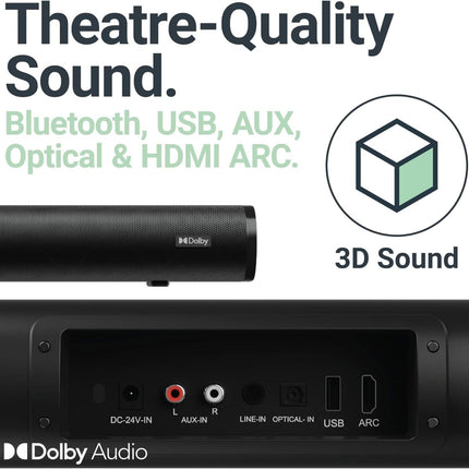 Majority Everest Soundbar 5.1 300W με Αποσπώμενα Ασύρματα Ηχεία, Ασύρματο Subwoofer & Dolby Audio