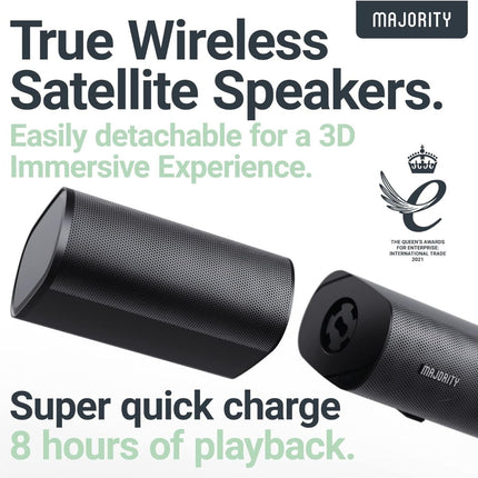 Majority Everest Soundbar 5.1 300W με Αποσπώμενα Ασύρματα Ηχεία, Ασύρματο Subwoofer & Dolby Audio