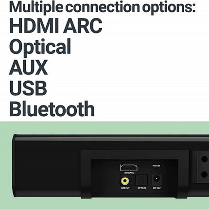 Majority K2 Soundbar 2.1 150W με Ασύρματο Subwoofer, Bluetooth & HDMI ARC