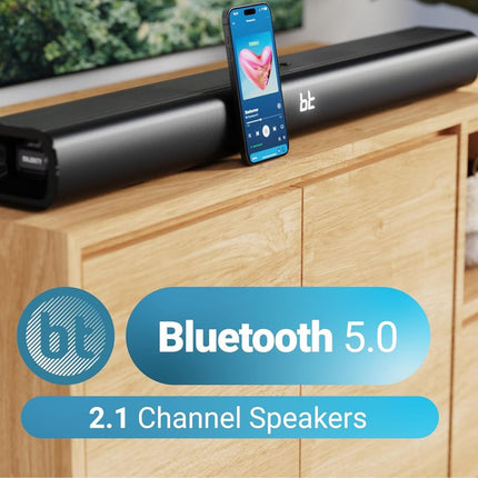 Majority NAGA 80 Soundbar 2.2 140W με Ενσωματωμένο Subwoofer, Bluetooth & HDMI ARC