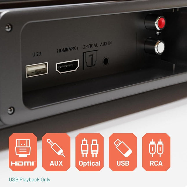 Majority Oakcastle SB80 Soundbar 120W 2 σε 1 με Αποσπώμενα Ηχεία, Bluetooth & HDMI ARC