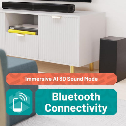 Majority Oakcastle SB80 XTRA Soundbar 200W 2 σε 1 με Ασύρματο Subwoofer, Bluetooth & HDMI ARC