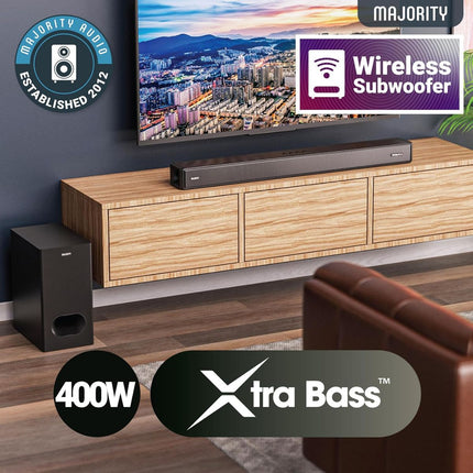 Majority Sierra Plus Soundbar 2.1.2 400W με Dolby Atmos & Ασύρματο Subwoofer