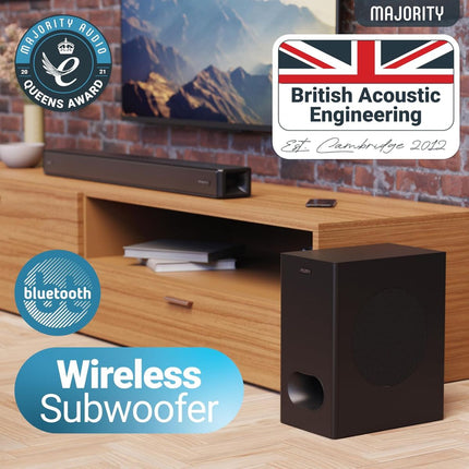 Majority Sierra Plus Soundbar 2.1.2 400W με Dolby Atmos & Ασύρματο Subwoofer