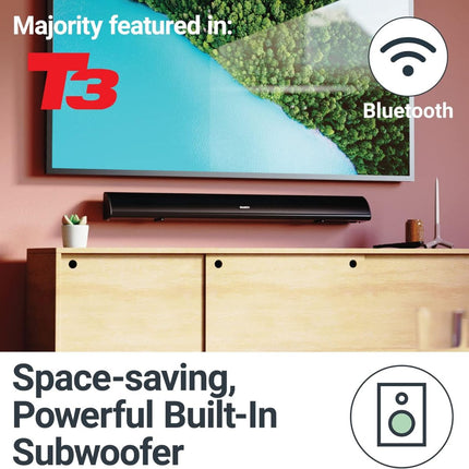 Majority Snowdon II Soundbar 2.1 120W με Ενσωματωμένο Subwoofer, Bluetooth & Οπτική Είσοδο