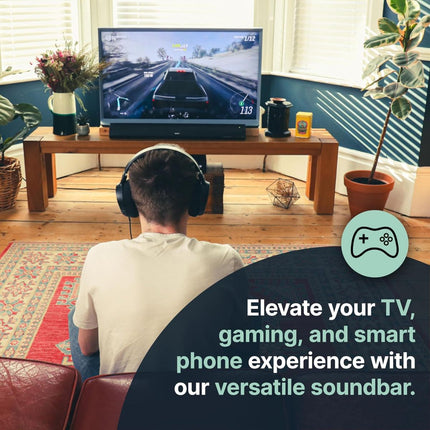 Majority Snowdon II Soundbar 2.1 120W με Ενσωματωμένο Subwoofer, Bluetooth & Οπτική Είσοδο Λευκό