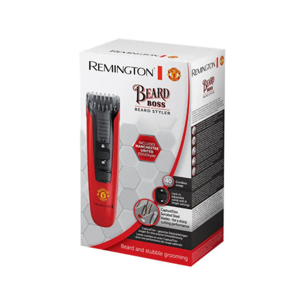Remington Beard Boss Manchester United Επαναφορτιζόμενο Τρίμερ Γενειάδας με Λεπίδες CaptureTrim, Ρυθμιζόμενο Μήκος Κοπής & Αυτονομία έως 40 Λεπτά MB4128
