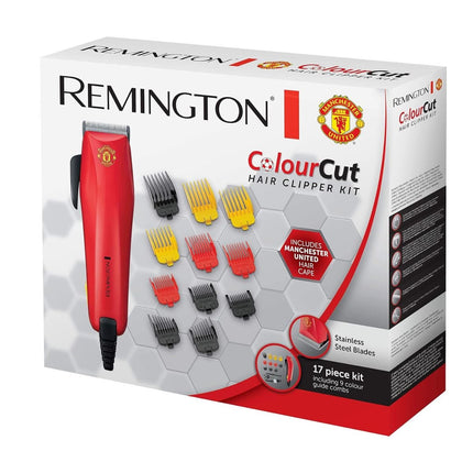 Remington ColourCut Manchester United Ηλεκτρική Κουρευτική Μηχανή Μαλλιών με 9 Χρωματιστές Χτένες & Ανοξείδωτες Λεπίδες HC5038