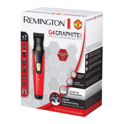 Remington Graphite Series G4 Manchester United Επαναφορτιζόμενο Πολυεργαλείο Grooming 7 σε 1 για Πρόσωπο & Σώμα με Λεπίδες Γραφίτη PG4005