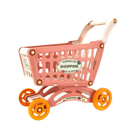 Παιδικό Καρότσι Σούπερ Μάρκετ με 56 Τεμάχια για Δημιουργικό Παιχνίδι Ροζ, 3+ Ετών