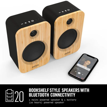 House of Marley Get Together Duo Ασύρματα Ηχεία Βιβλιοθήκης Bluetooth με Στερεοφωνική Σύνδεση και Φορητή Λειτουργία JA019
