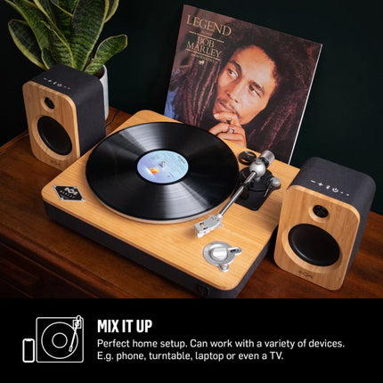 House of Marley Get Together Duo Ασύρματα Ηχεία Βιβλιοθήκης Bluetooth με Στερεοφωνική Σύνδεση και Φορητή Λειτουργία JA019