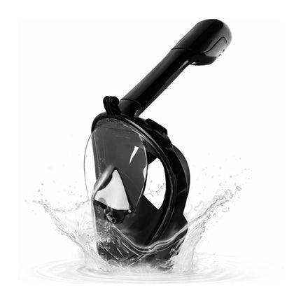 Μάσκα Θαλάσσης Full Face Snorkeling XS με Αναπνευστήρα 180° Πανοραμική Θέα & Dry Top Σύστημα Μαύρο