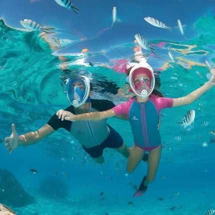 Μάσκα Θαλάσσης Full Face Snorkeling XL με Αναπνευστήρα 180° Πανοραμική Θέα & Dry Top Σύστημα Πράσινο