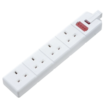 Masterplug 4πλή Ανθεκτική Πρίζα Rewireable με Νέον & Ασφάλεια
